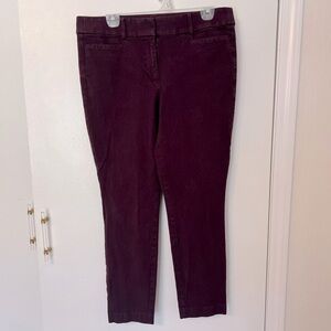 Loft 12 Purple or Dark Red Skinny Trouser Pants